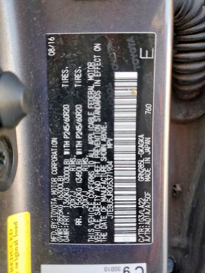 2016 TOYOTA 4Runner