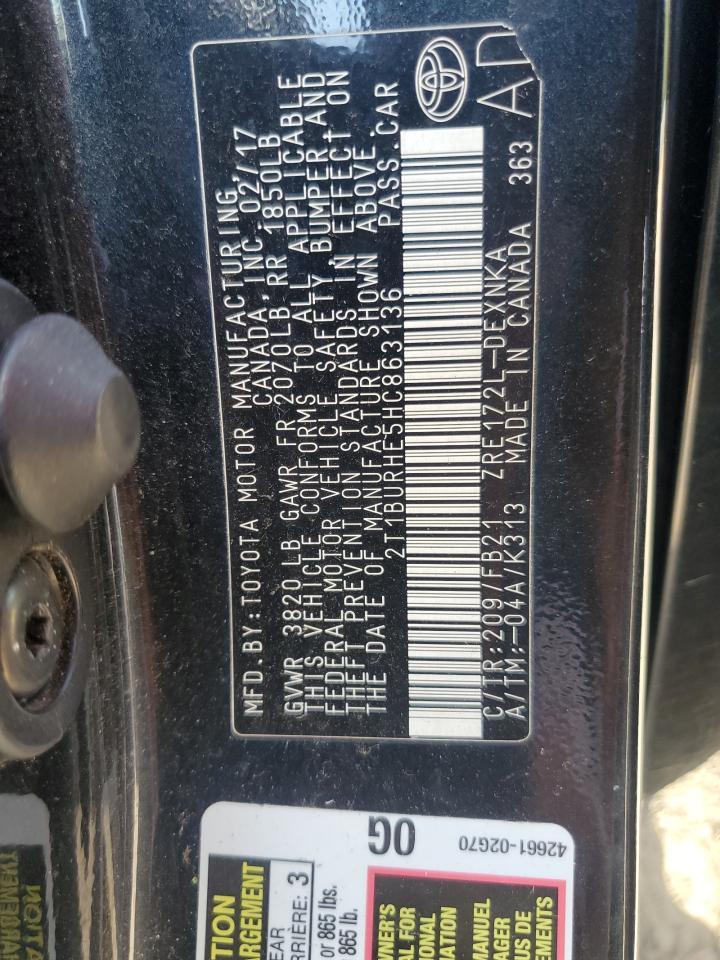 2017 TOYOTA COROLLA