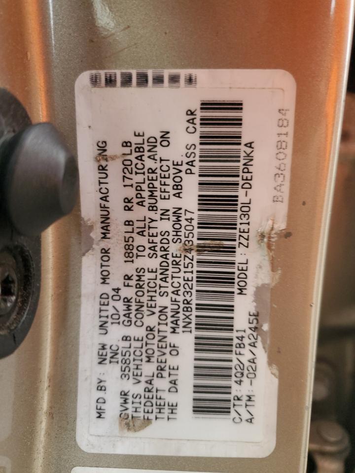 2005 TOYOTA COROLLA