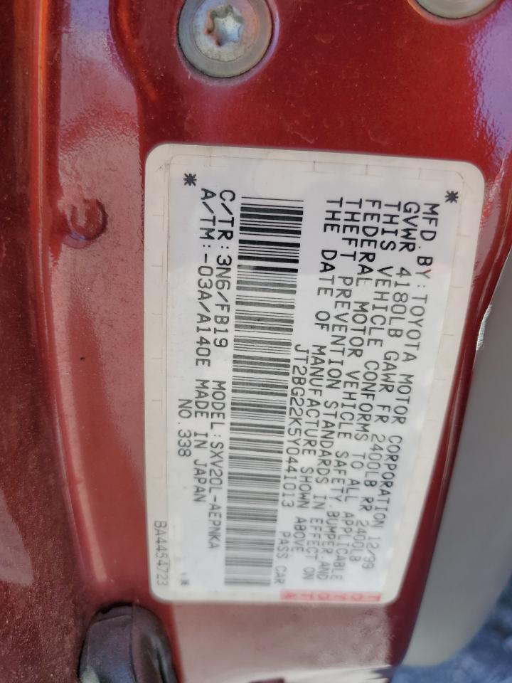 2000 TOYOTA CAMRY