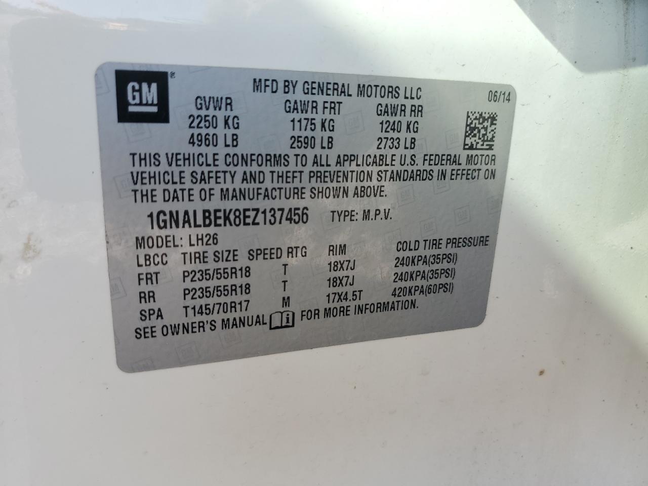 2014 CHEVROLET EQUINOX