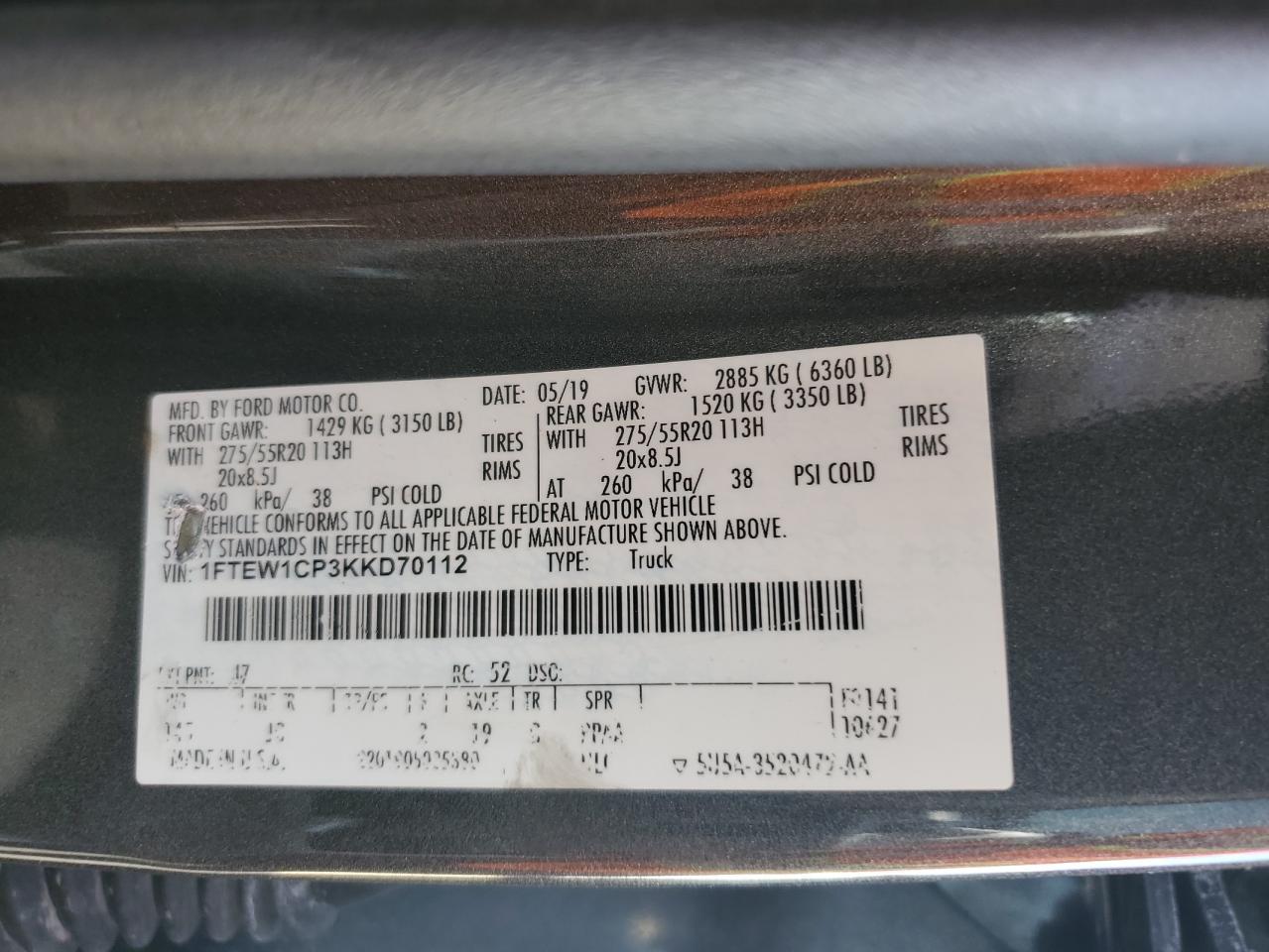 2019 FORD F-150