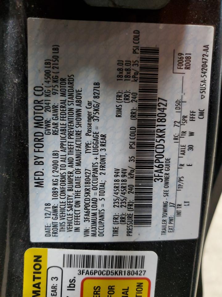 2019 FORD FUSION