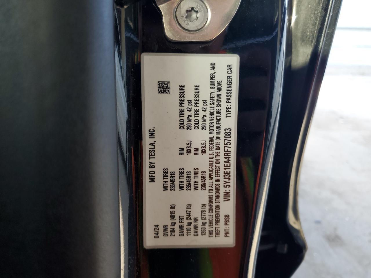 2024 TESLA MODEL 3