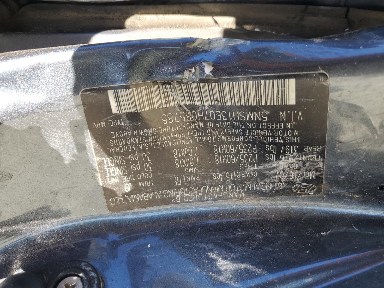 2007 HYUNDAI SANTA FE