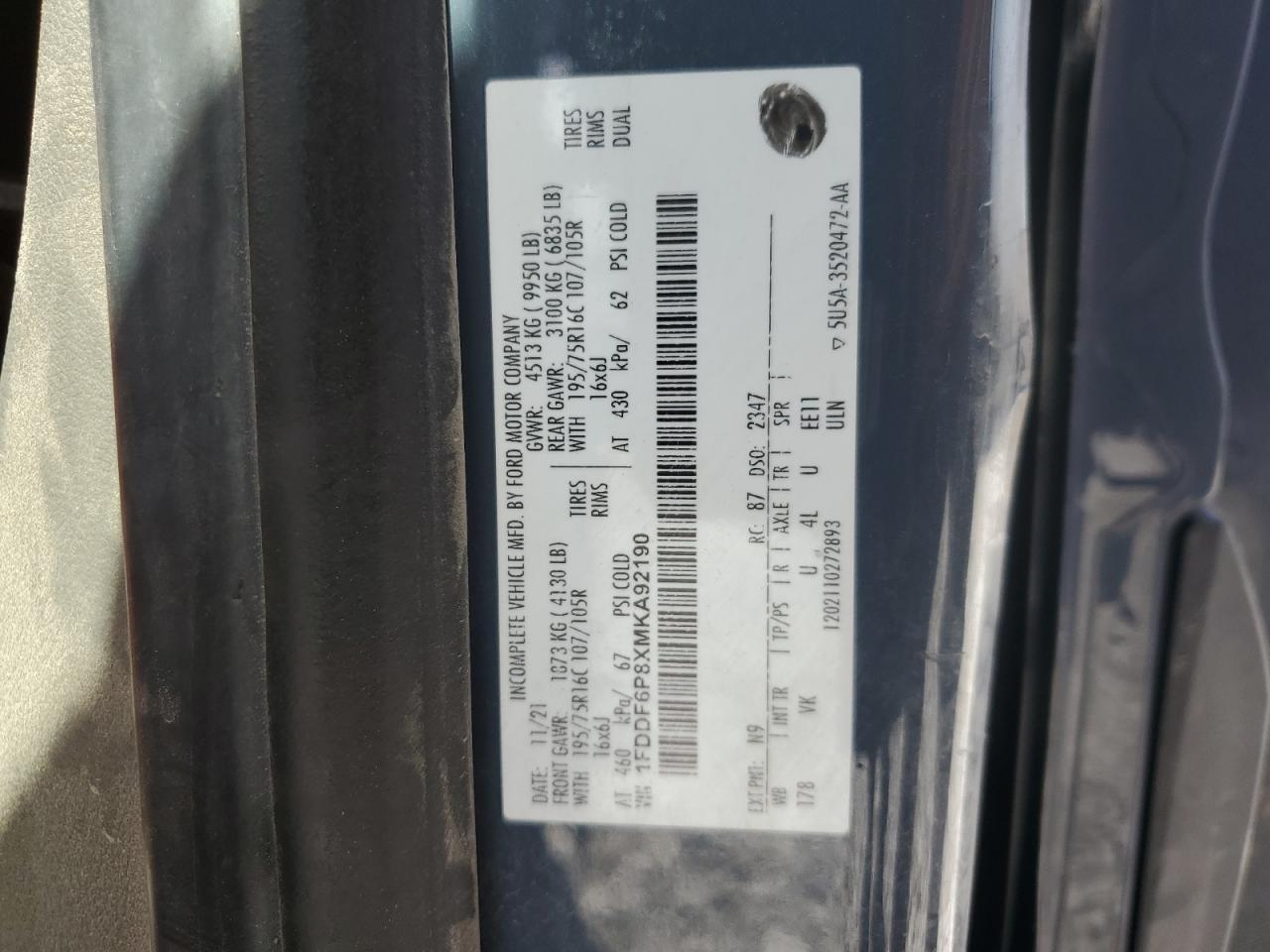 2021 FORD Transit