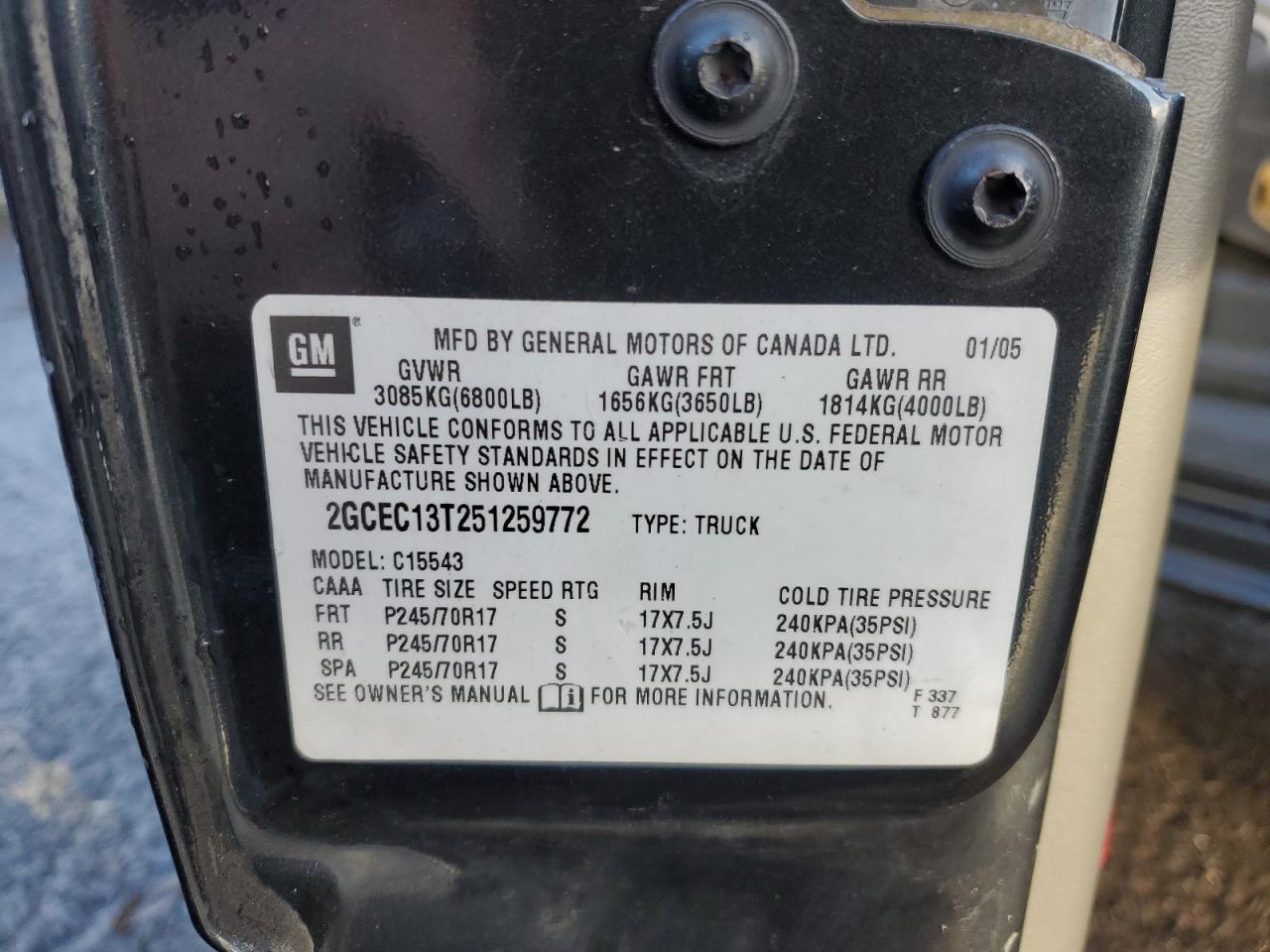 2005 CHEVROLET Silverado