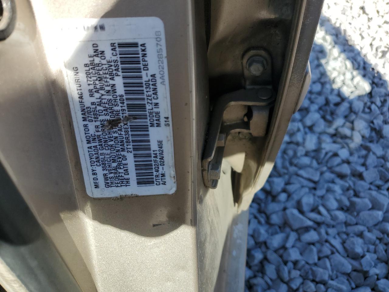 2004 TOYOTA COROLLA