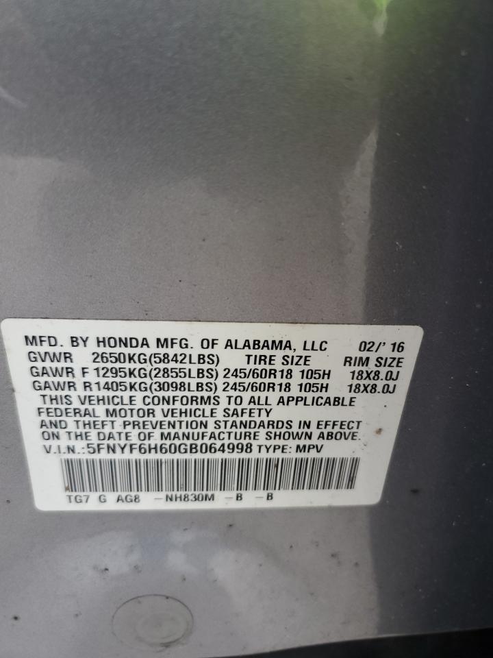 2016 HONDA PILOT