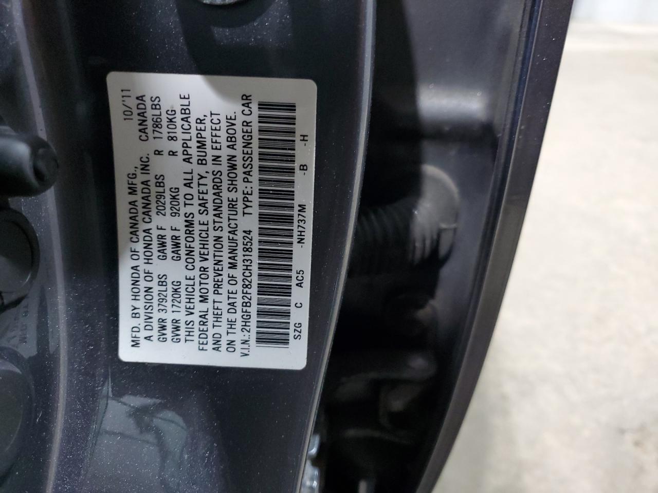2012 HONDA CIVIC