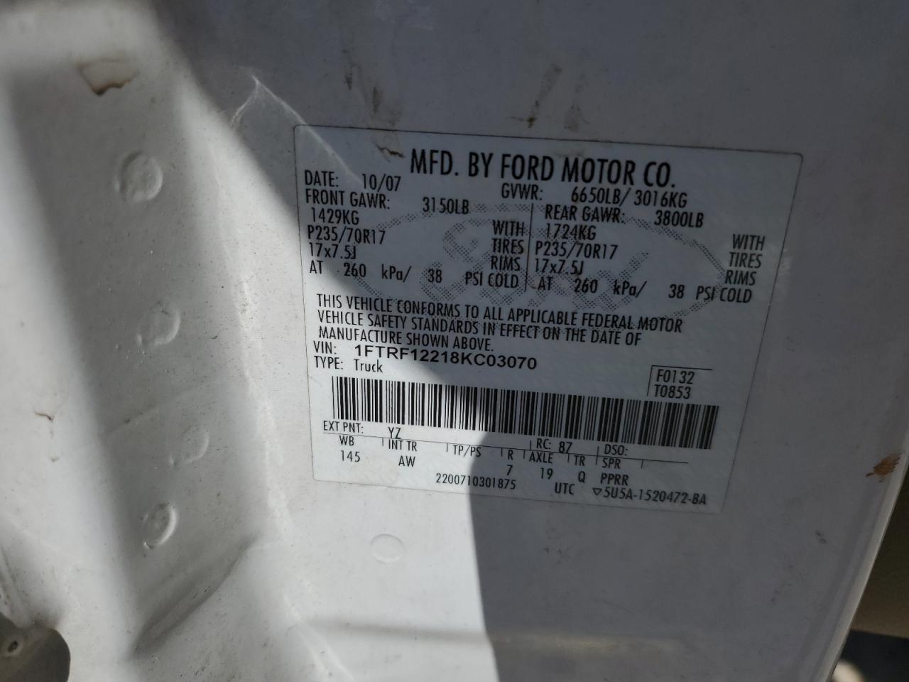2008 FORD F-150