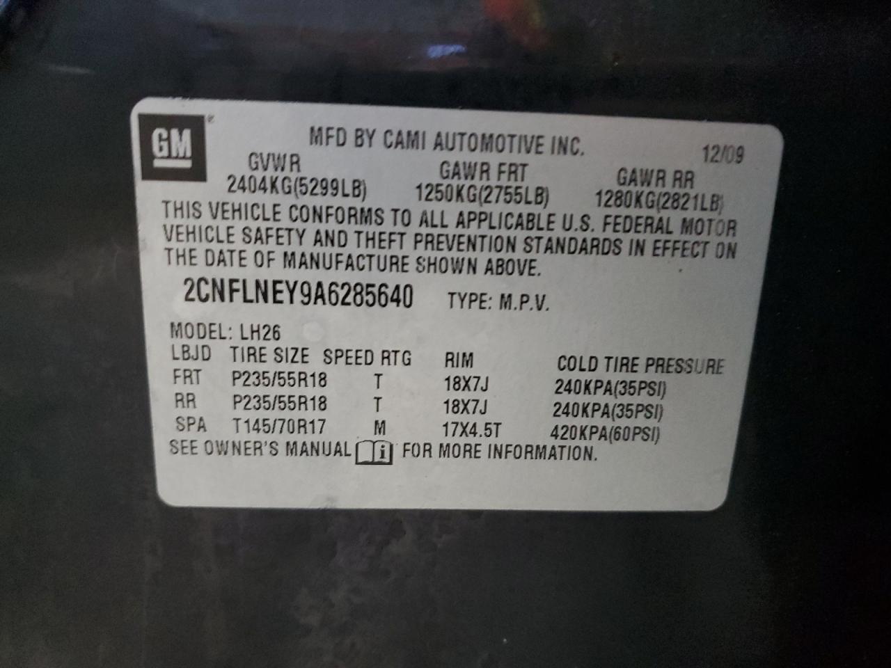 2010 CHEVROLET EQUINOX