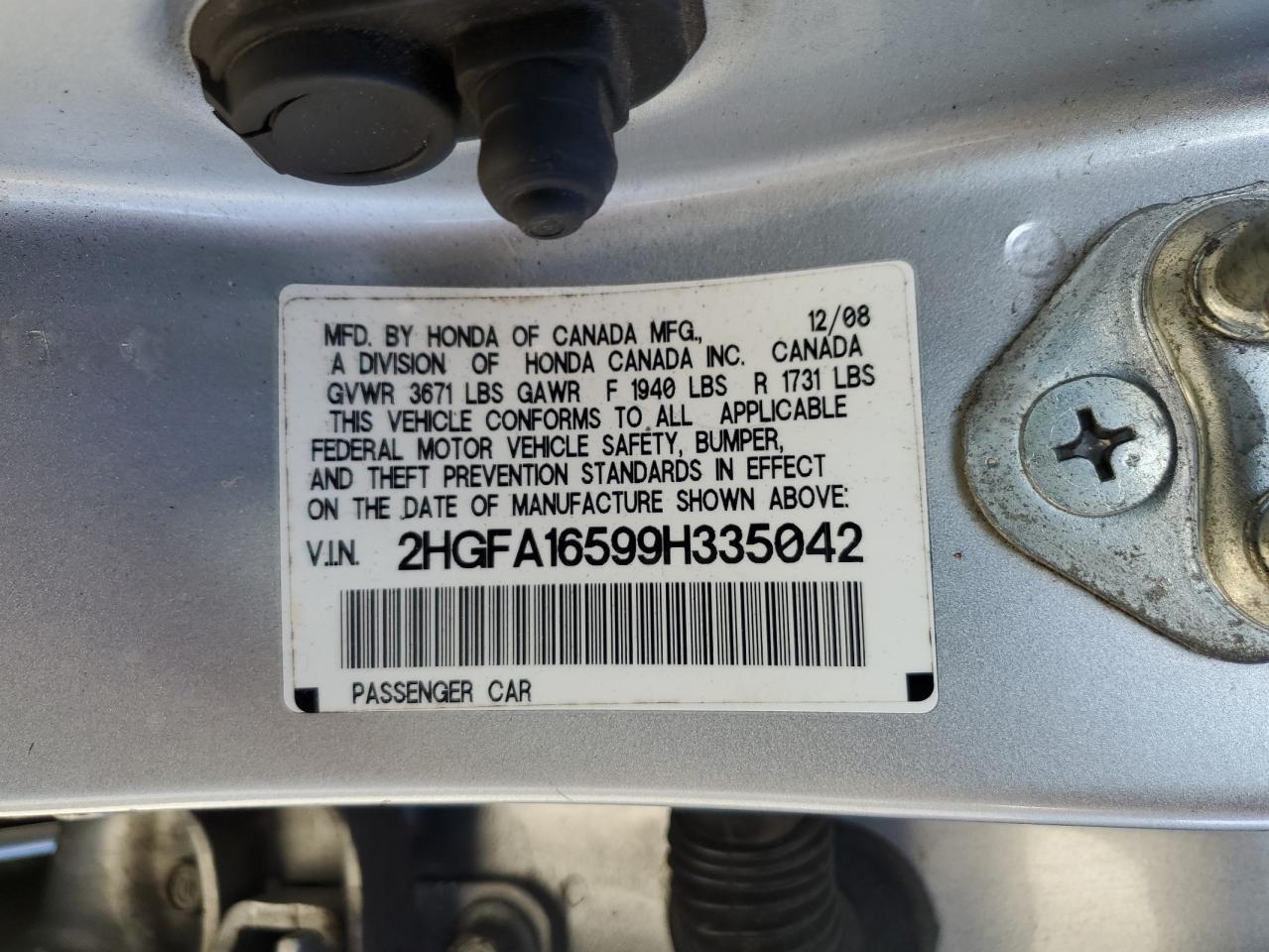 2009 HONDA CIVIC