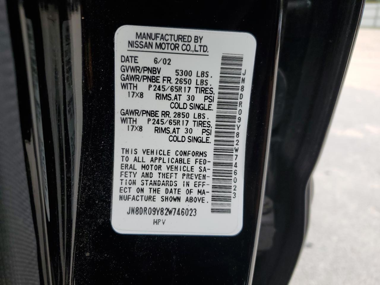 2002 NISSAN PATHFINDER