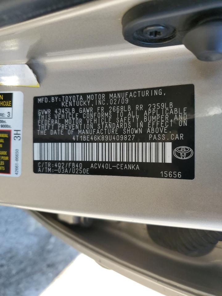 2009 TOYOTA CAMRY