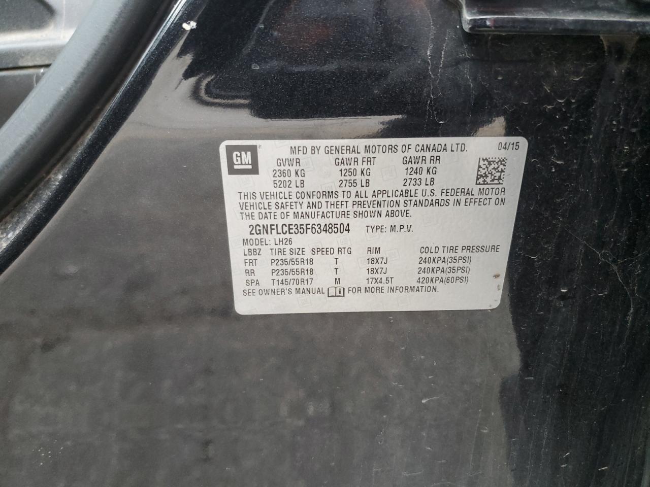 2015 CHEVROLET EQUINOX