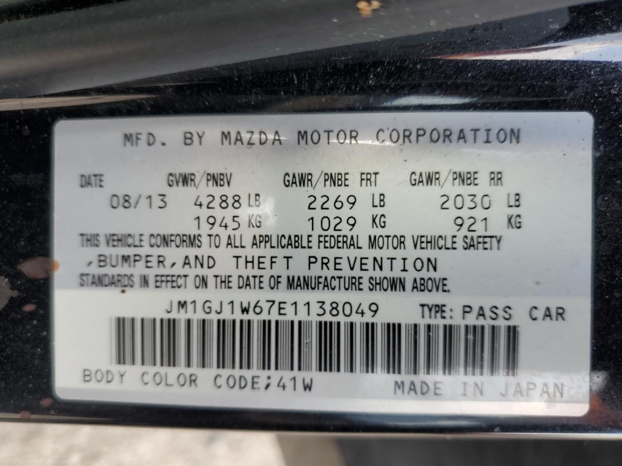 2014 MAZDA 6