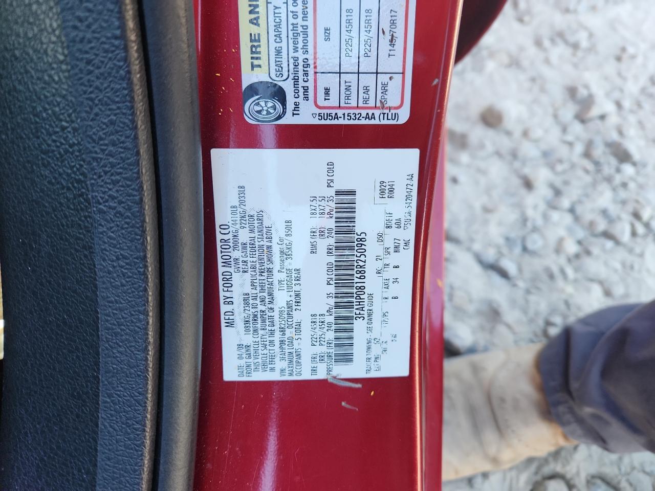 2008 FORD FUSION