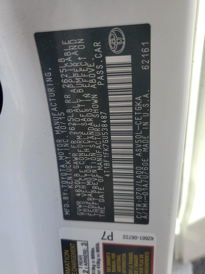 2016 TOYOTA CAMRY