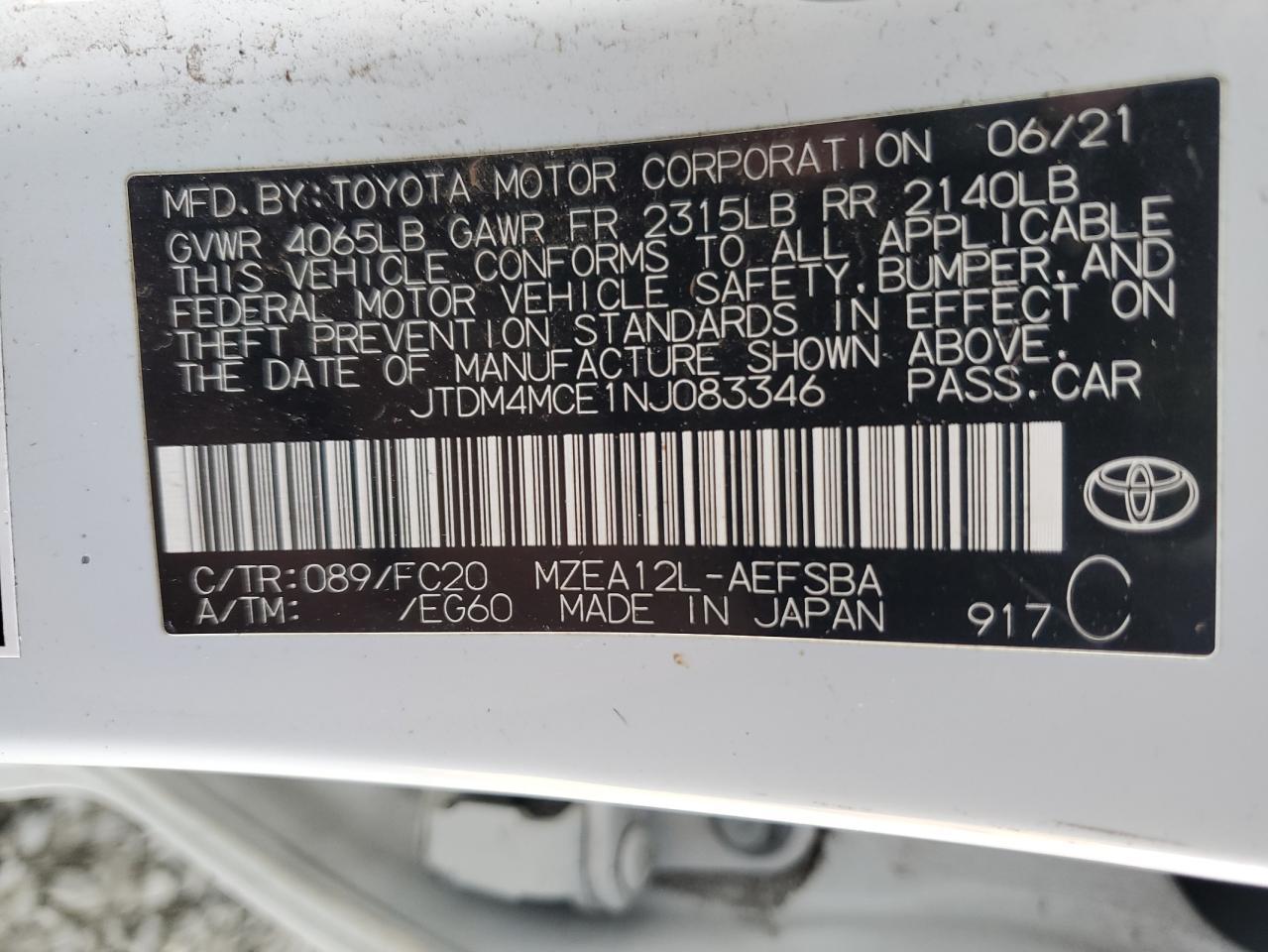 2022 TOYOTA COROLLA