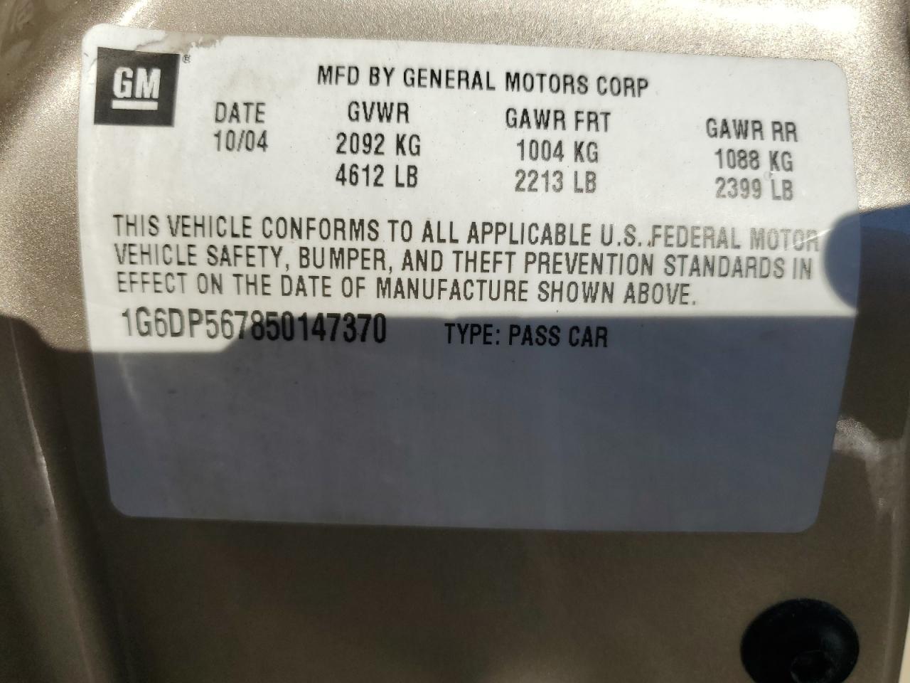 2005 CADILLAC CTS