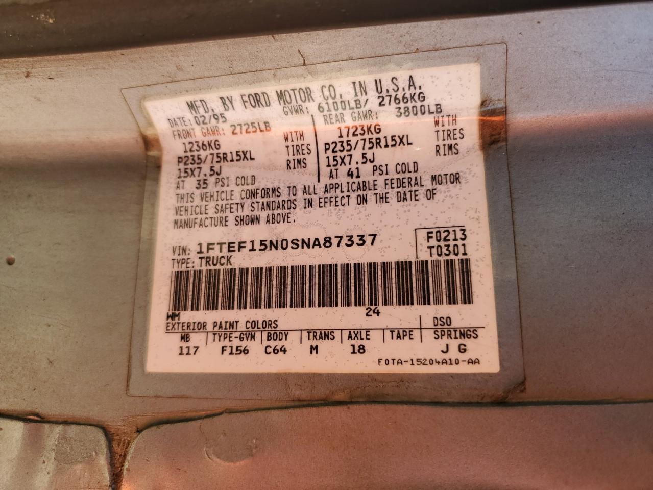 1995 FORD F-150