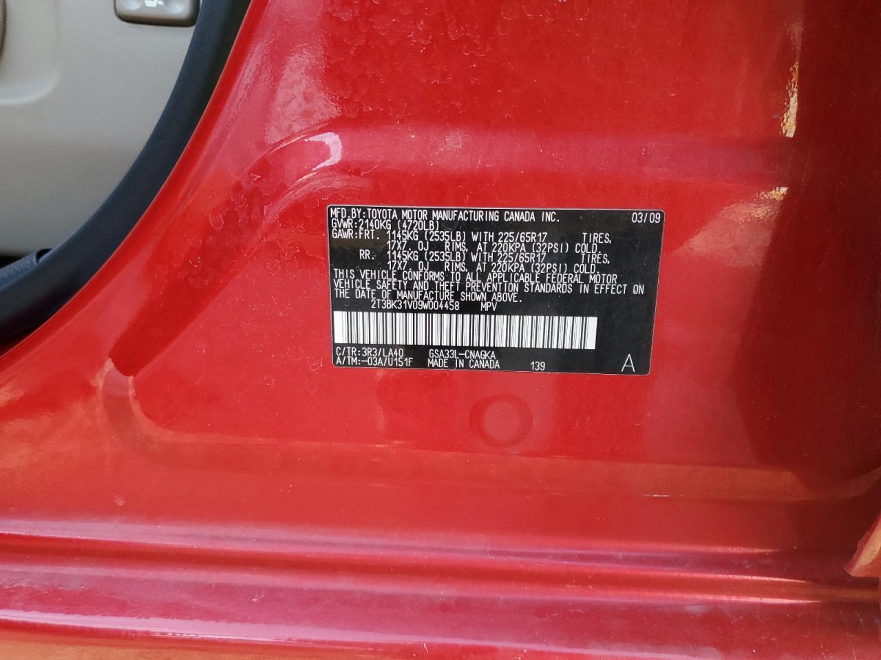 2009 TOYOTA RAV4