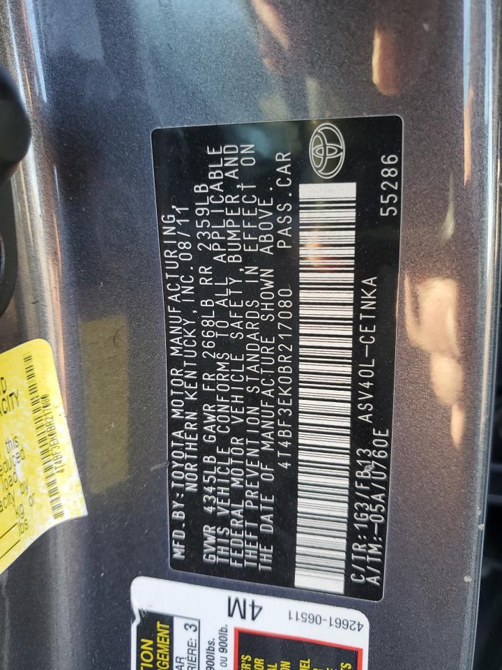 2011 TOYOTA CAMRY