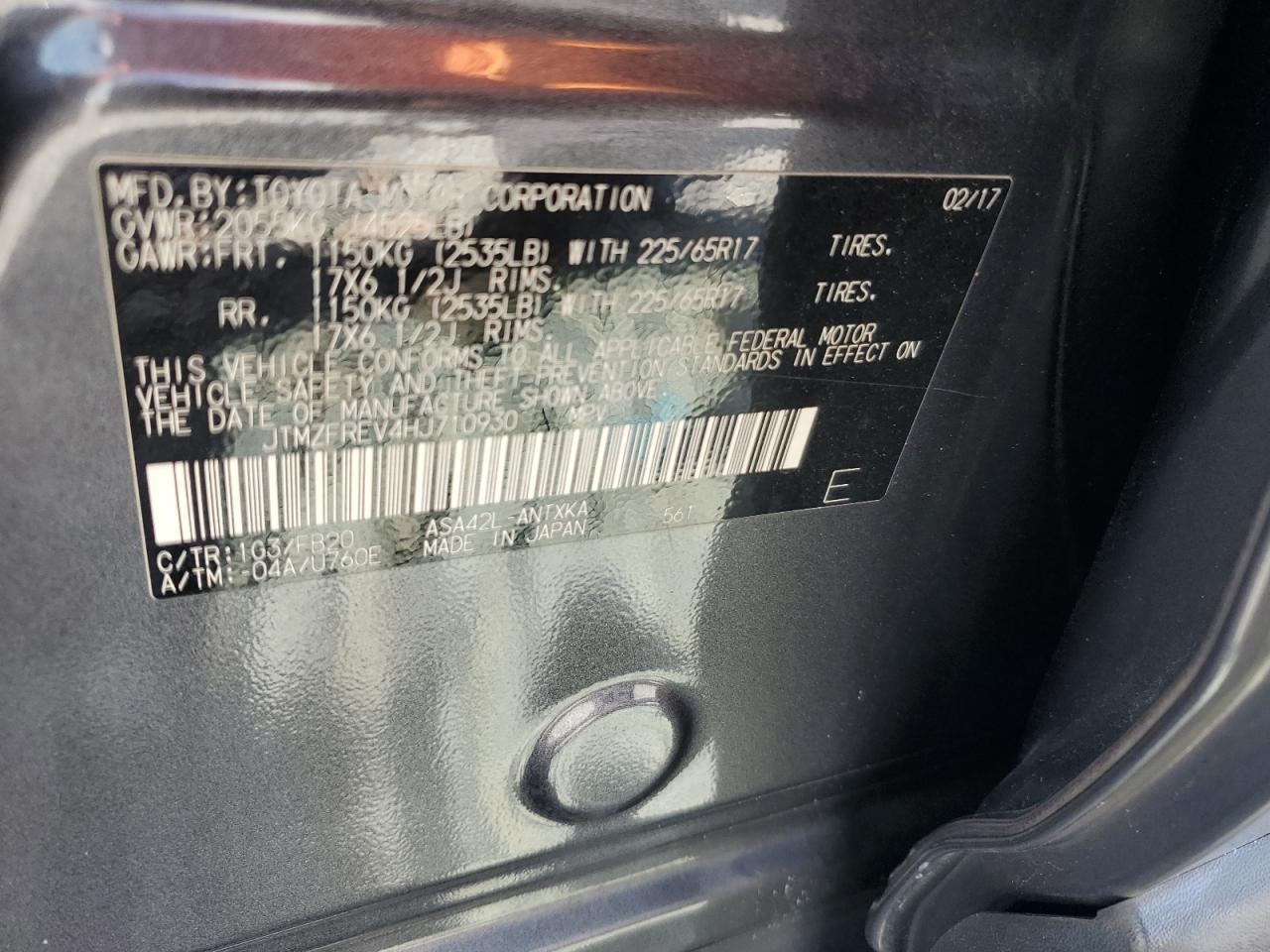 2017 TOYOTA RAV4