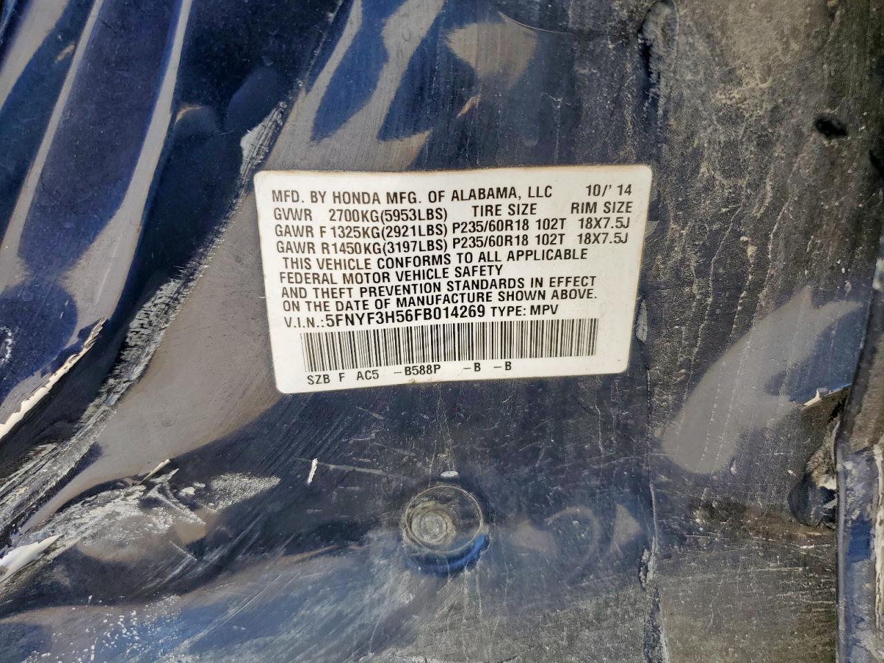 2015 HONDA PILOT