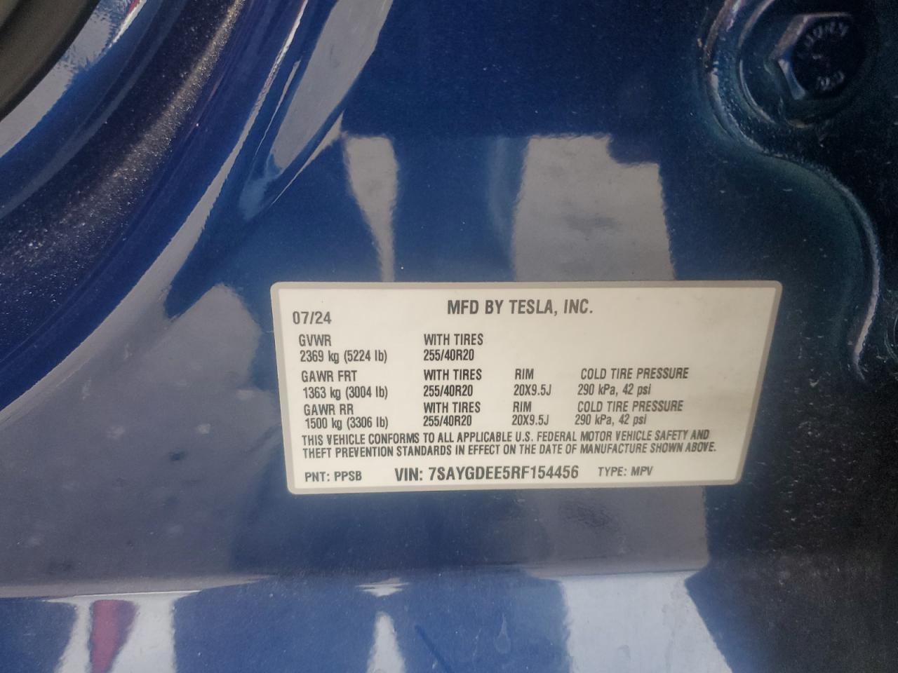 2024 TESLA MODEL Y