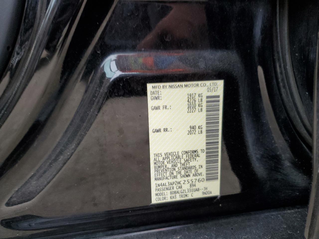 2017 NISSAN ALTIMA