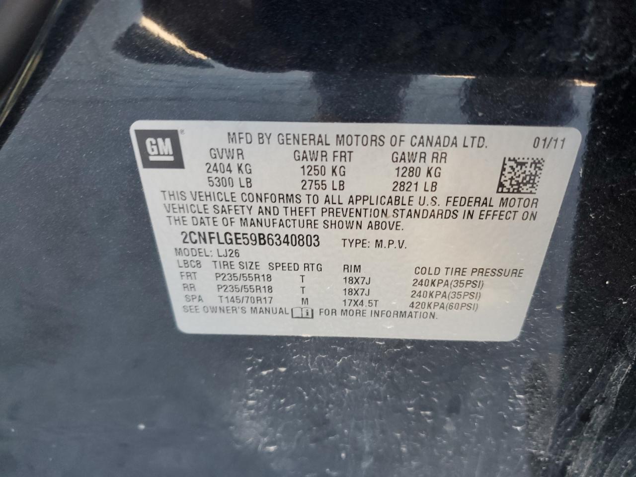 2011 CHEVROLET EQUINOX