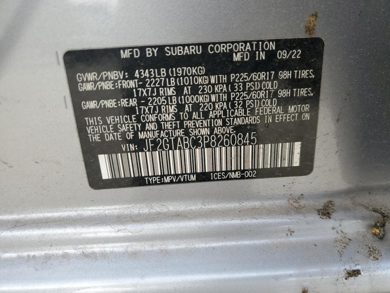 2023 SUBARU Crosstrek