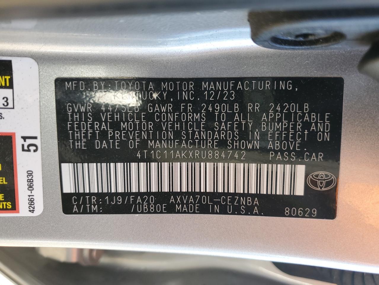 2024 TOYOTA CAMRY