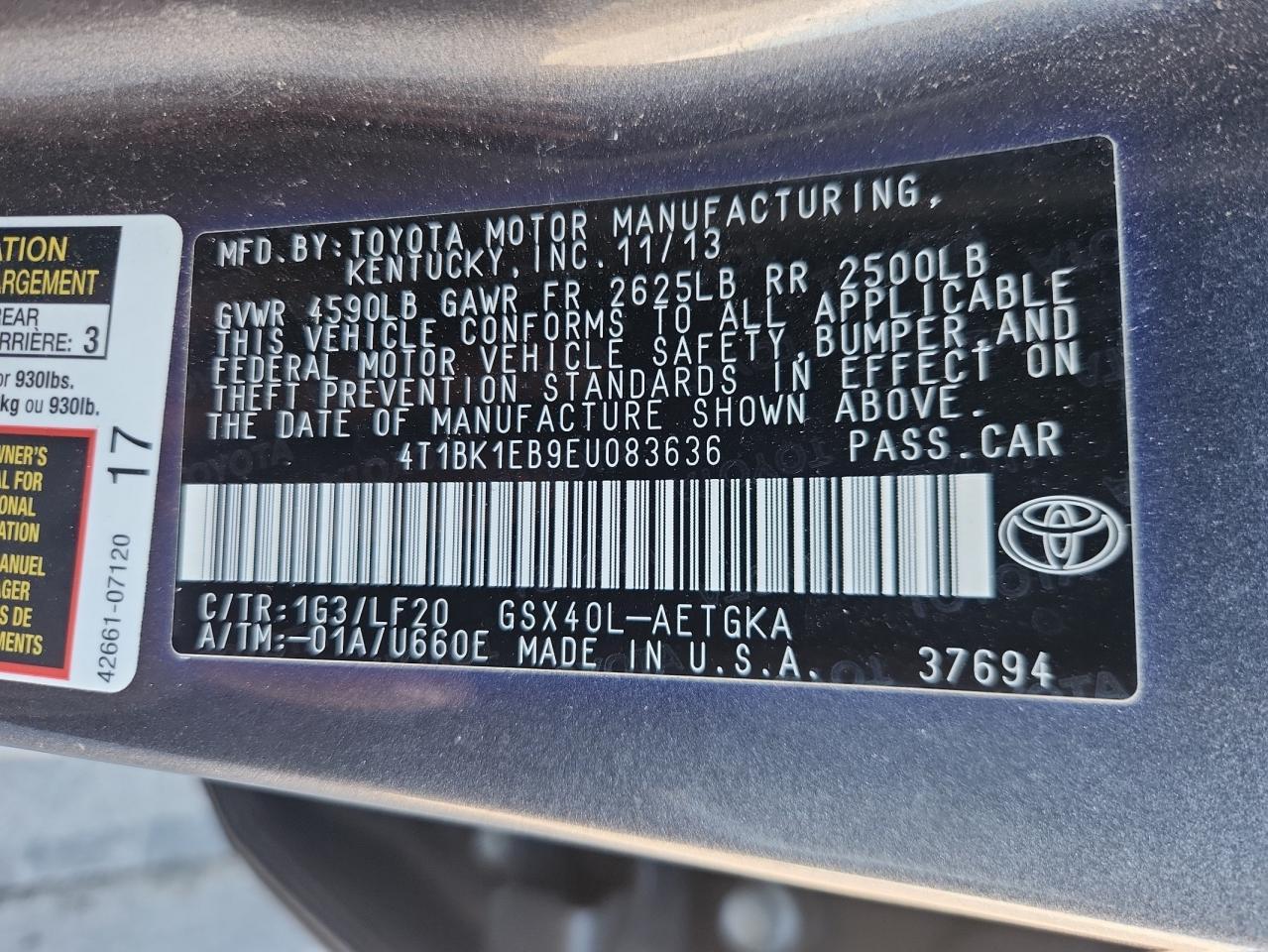 2014 TOYOTA Avalon