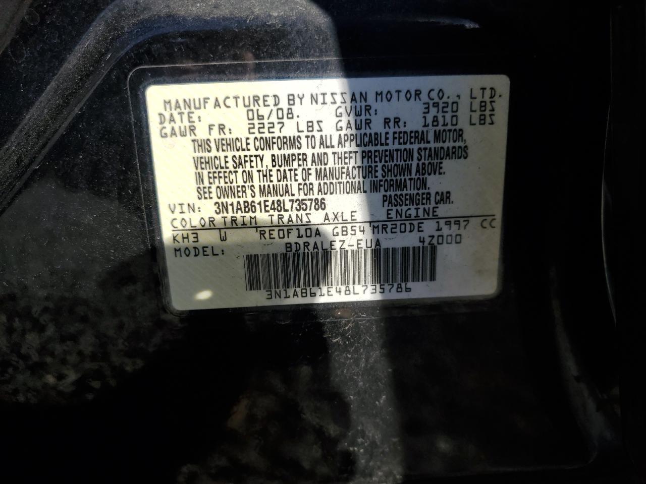 2008 NISSAN SENTRA