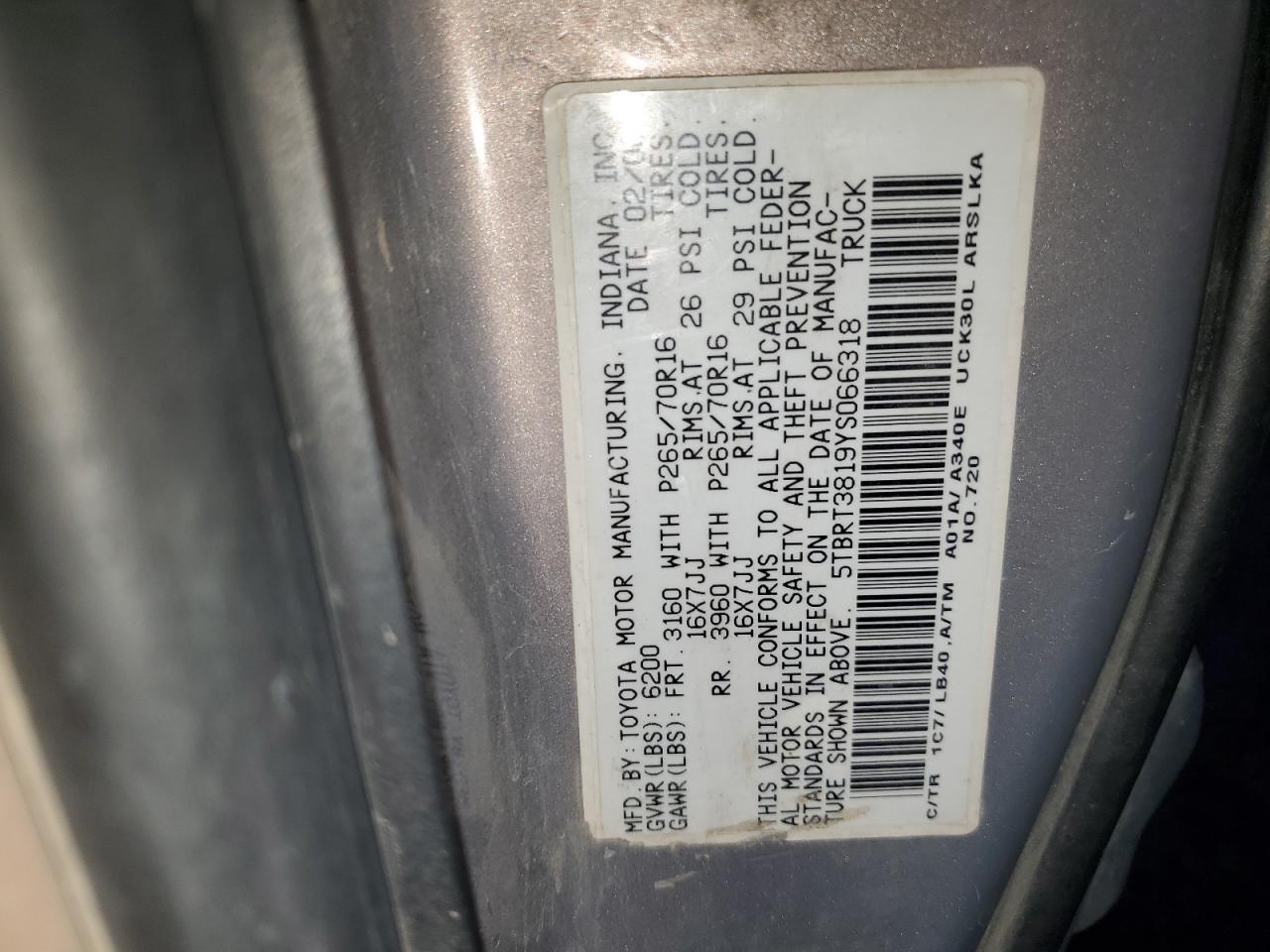 2000 TOYOTA TUNDRA