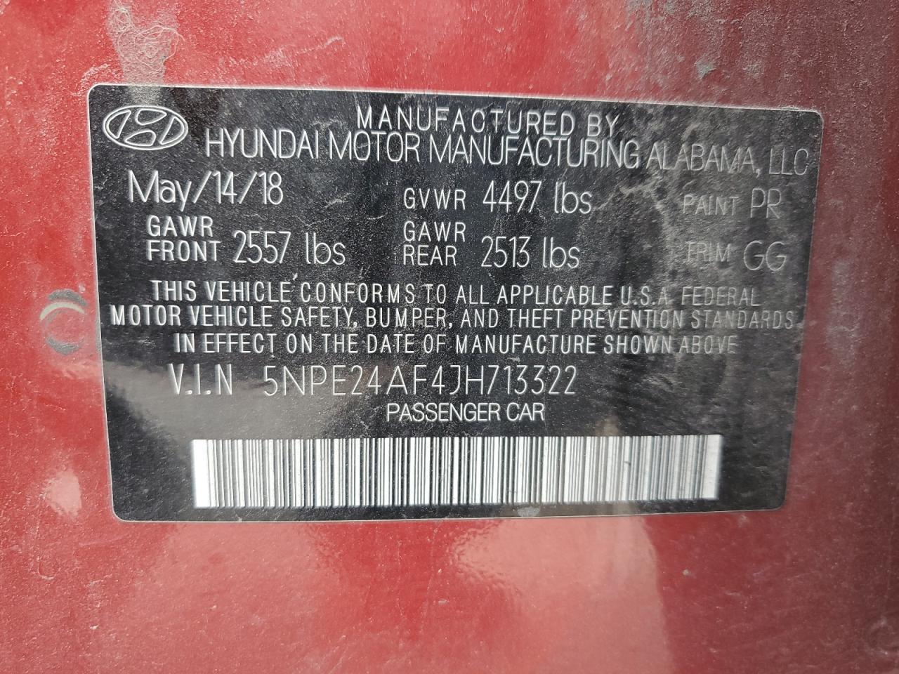 2018 HYUNDAI SONATA