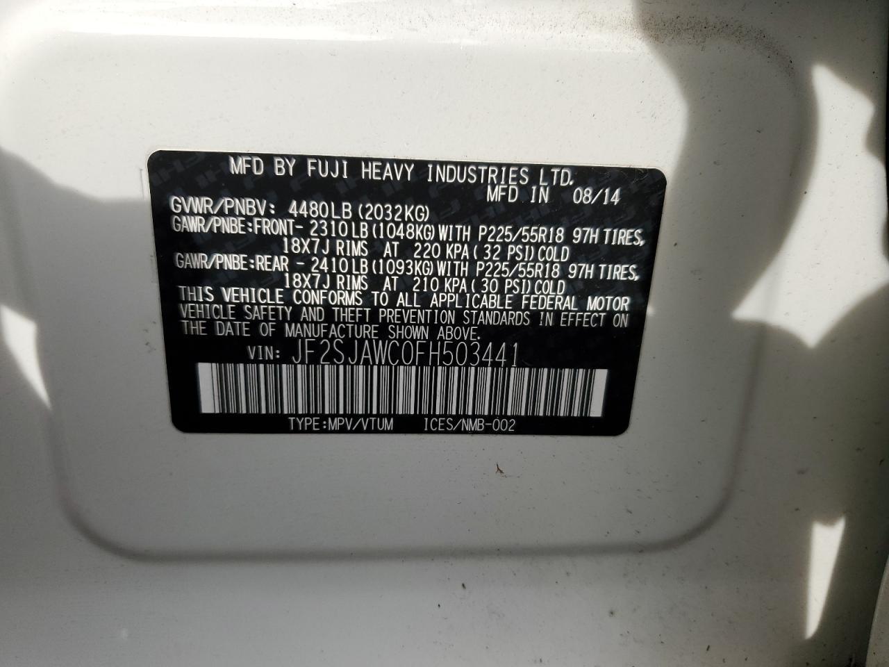 2015 SUBARU FORESTER