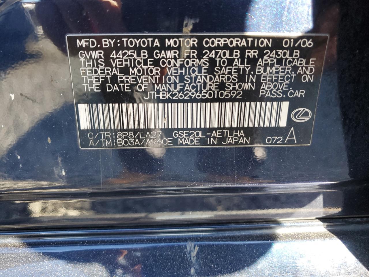 2006 LEXUS Is