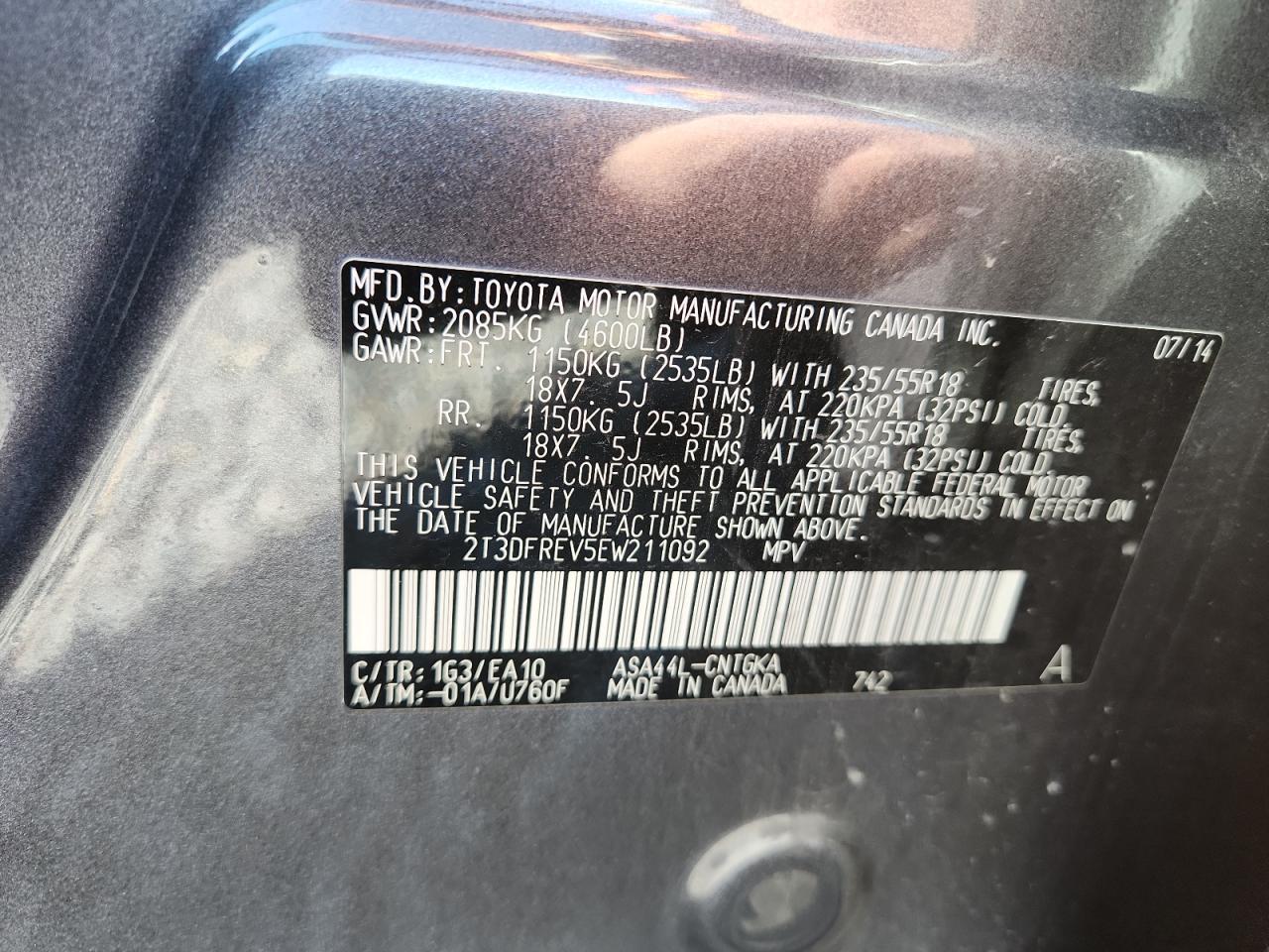 2014 TOYOTA RAV4