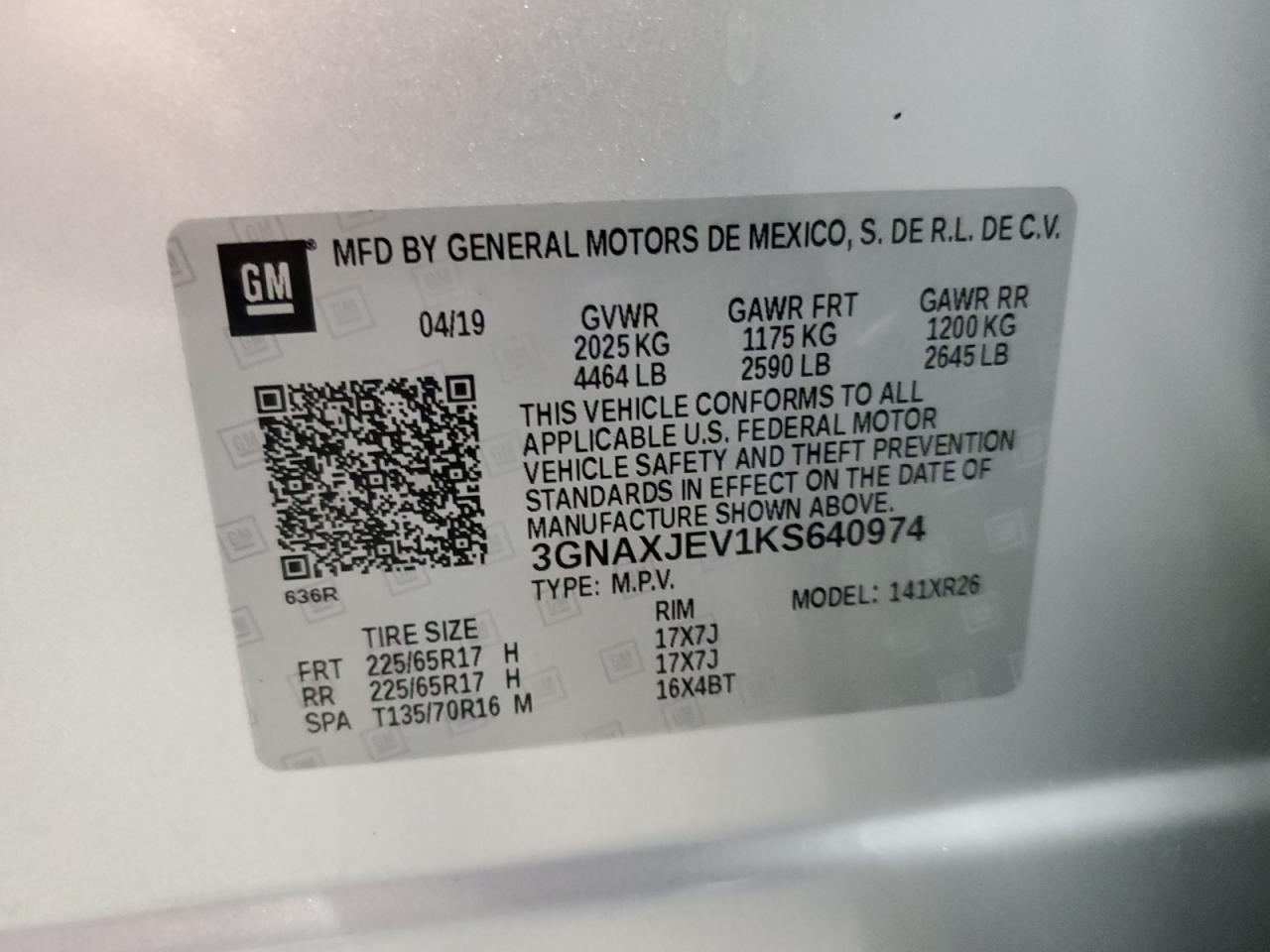 2019 CHEVROLET EQUINOX