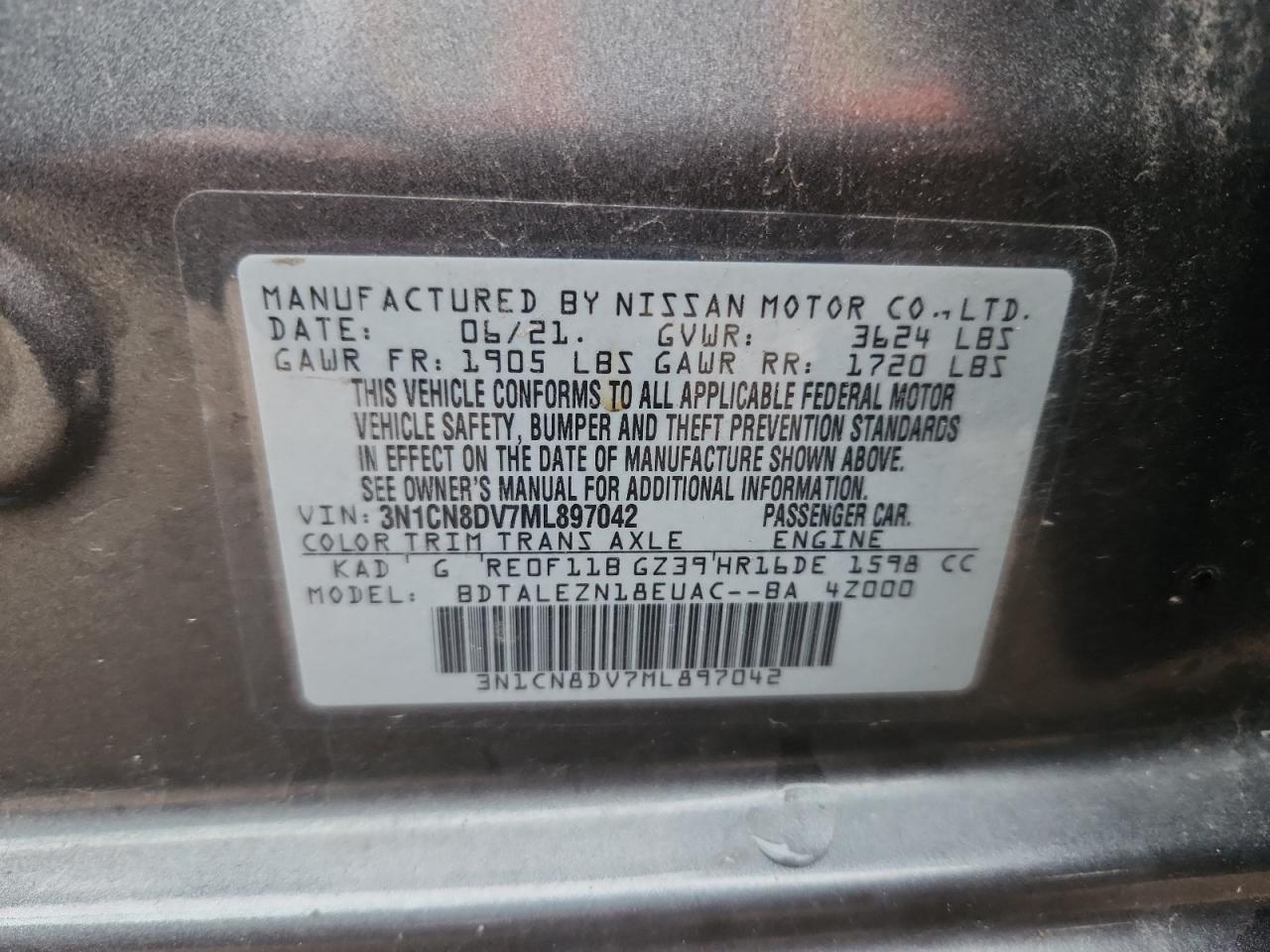 2021 NISSAN VERSA