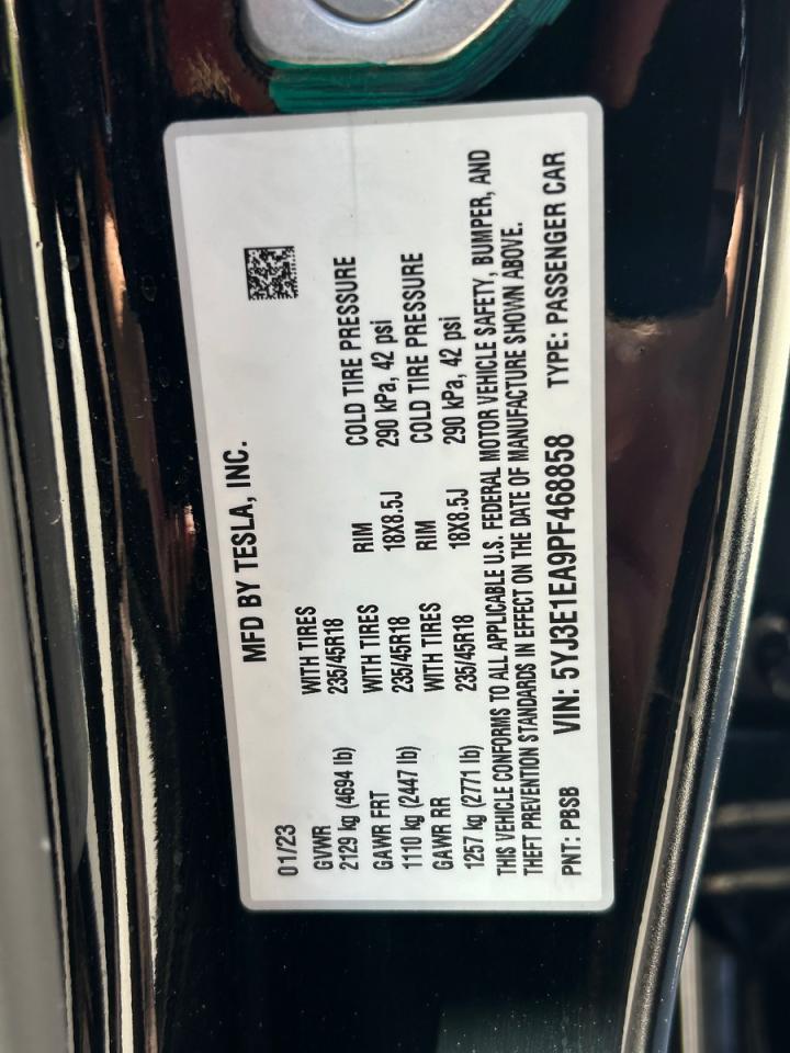 2023 TESLA MODEL 3
