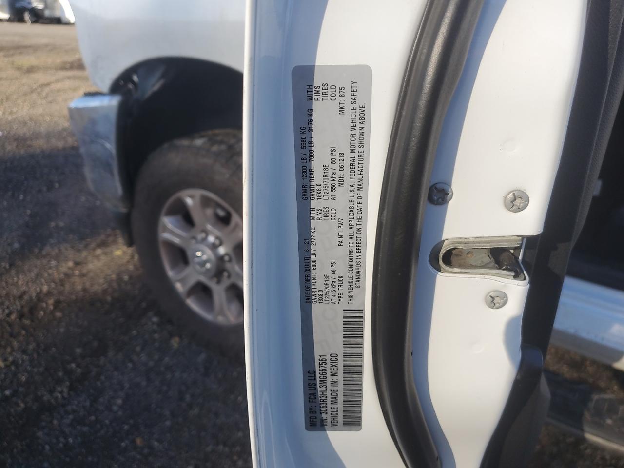 2021 RAM 3500