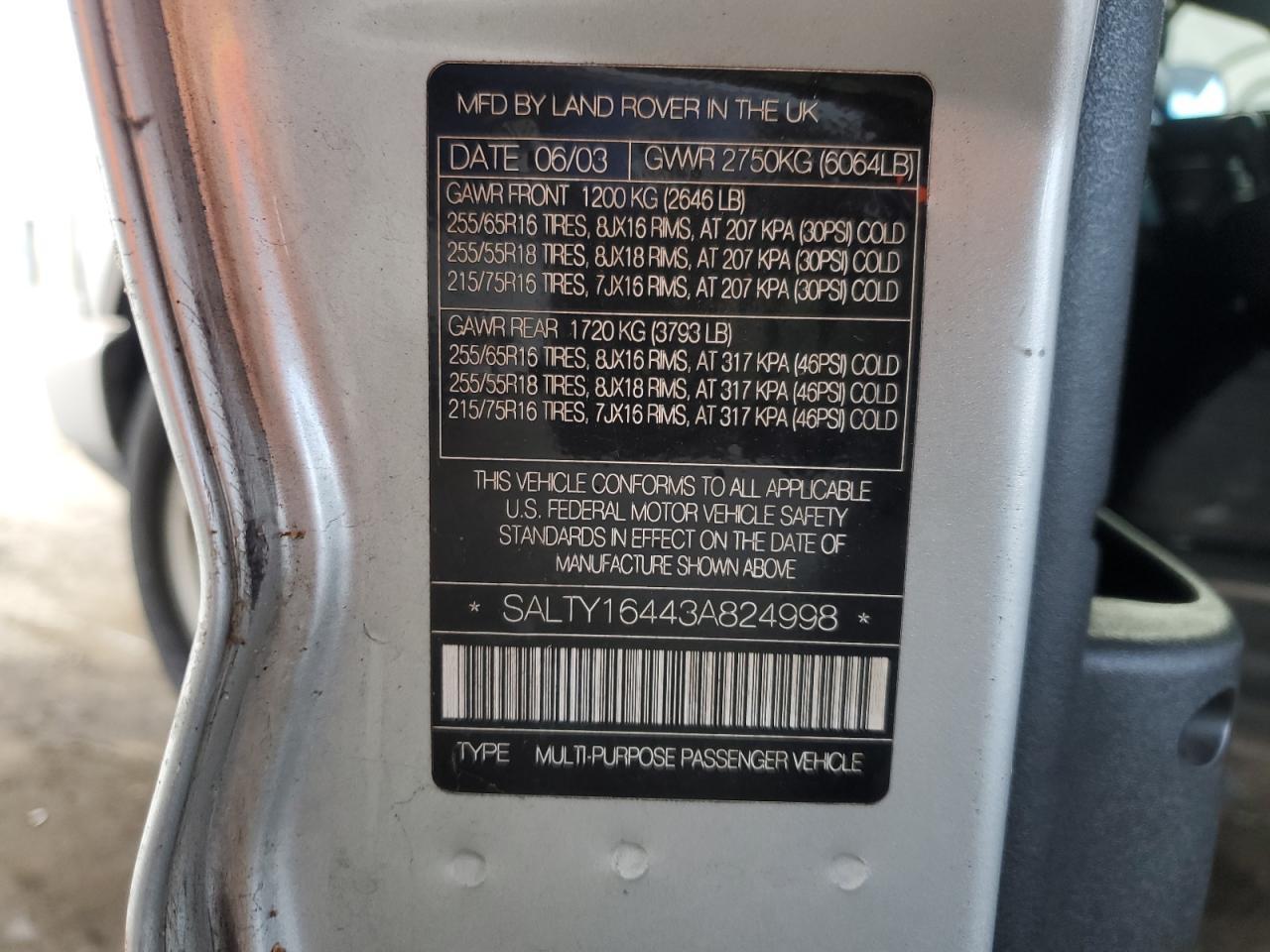 2003 LAND ROVER Discovery