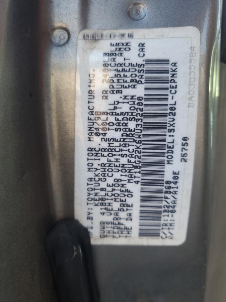 1998 TOYOTA CAMRY