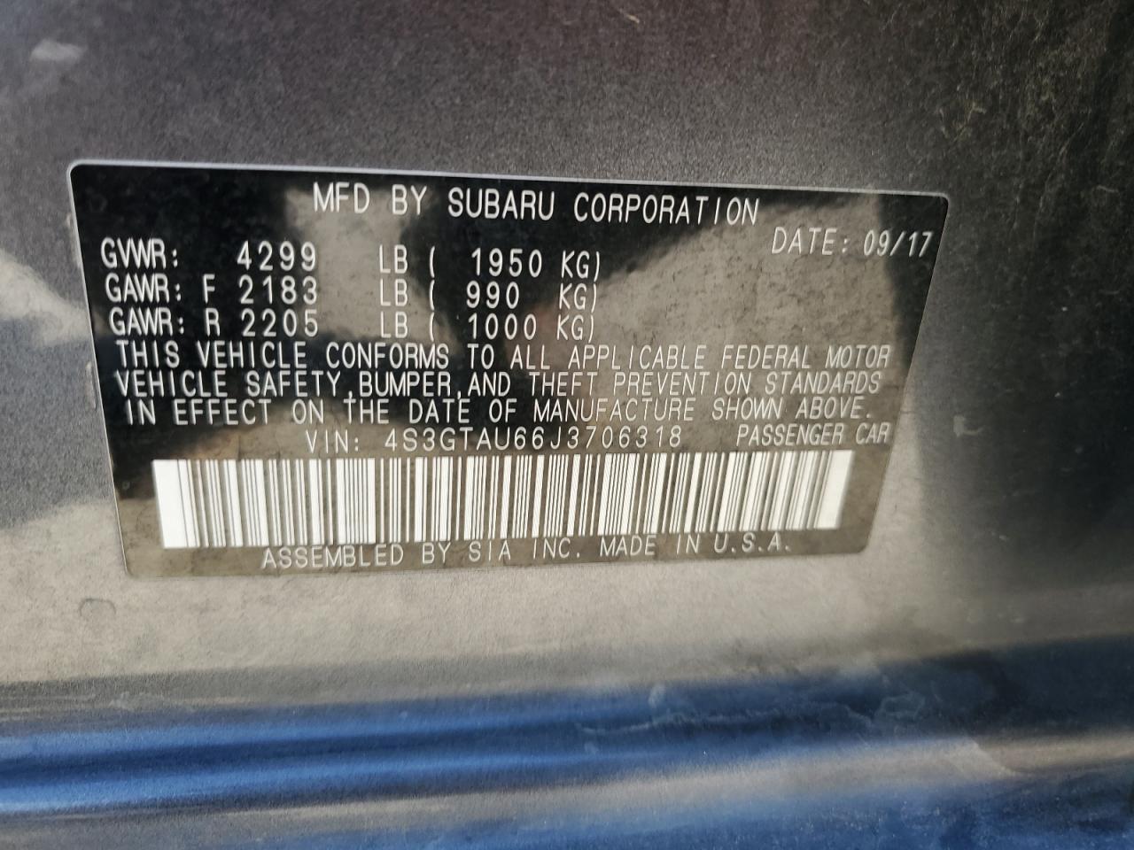 2018 SUBARU IMPREZA