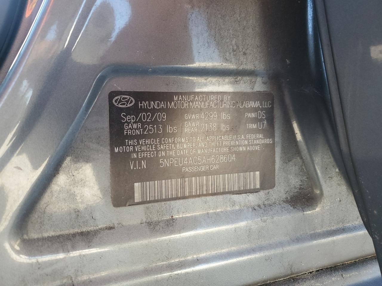2010 HYUNDAI SONATA